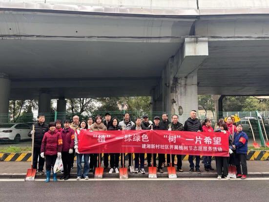 开福区建湘新村社区：“植”一片绿色  “树”一片希望 